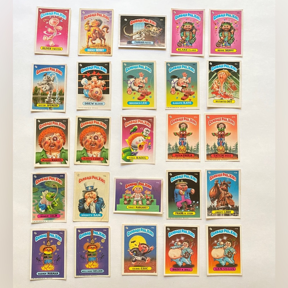 Garbage Pail Kids lot of 74 cards, 1986 & 1987 mix of series, some are A & B.